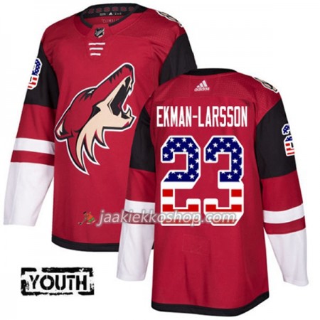Lapsille NHL Arizona Coyotes Pelipaita Oliver Ekman-Larsson 23 Adidas 2017-2018 Punainen USA Flag Fashion Authentic